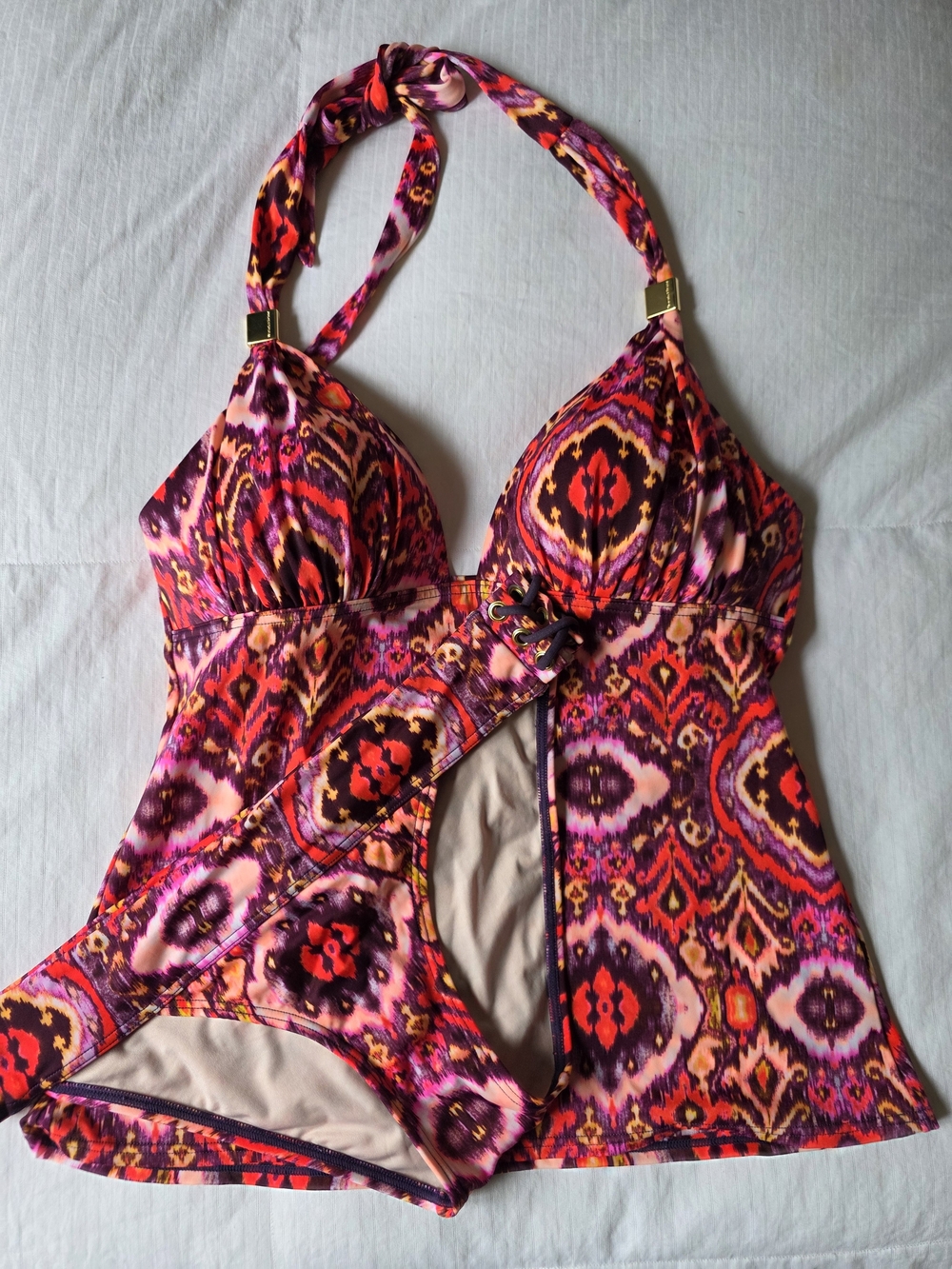 Victoria's Secret Bohemian Push-Up Halter Tankini Swim Set - Multi-Color Floral